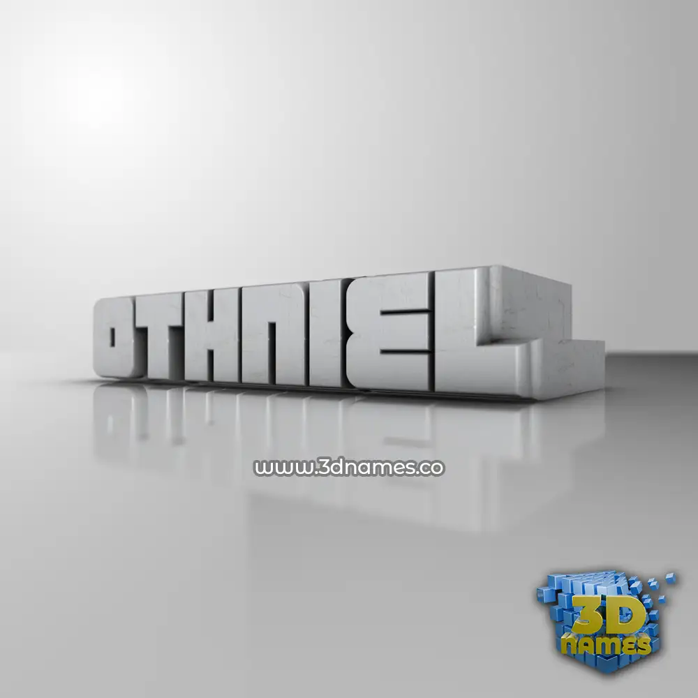 othniel in White Metro style - 3D name wallpaper