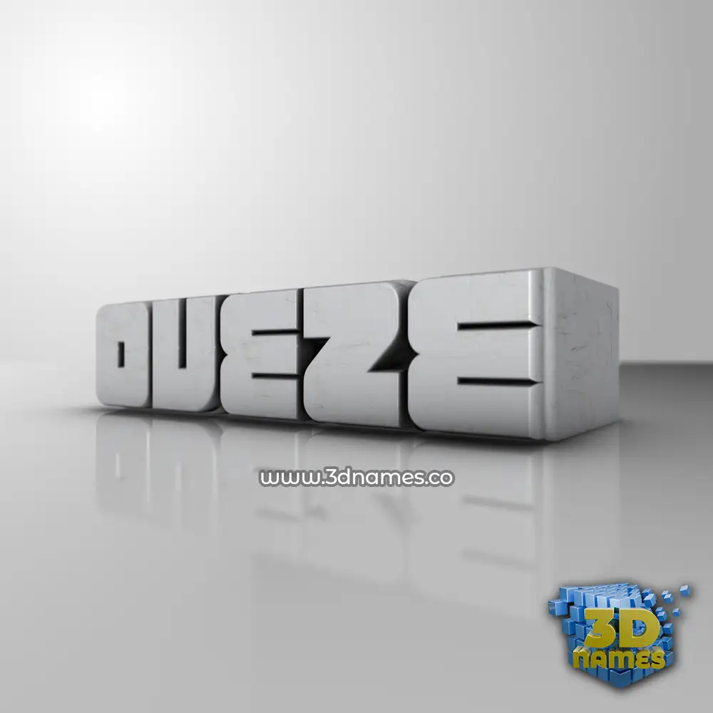 oveze in White Metro style - 3D name wallpaper