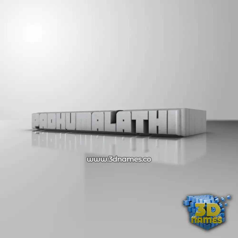 padhumalathi in White Metro style - 3D name wallpaper