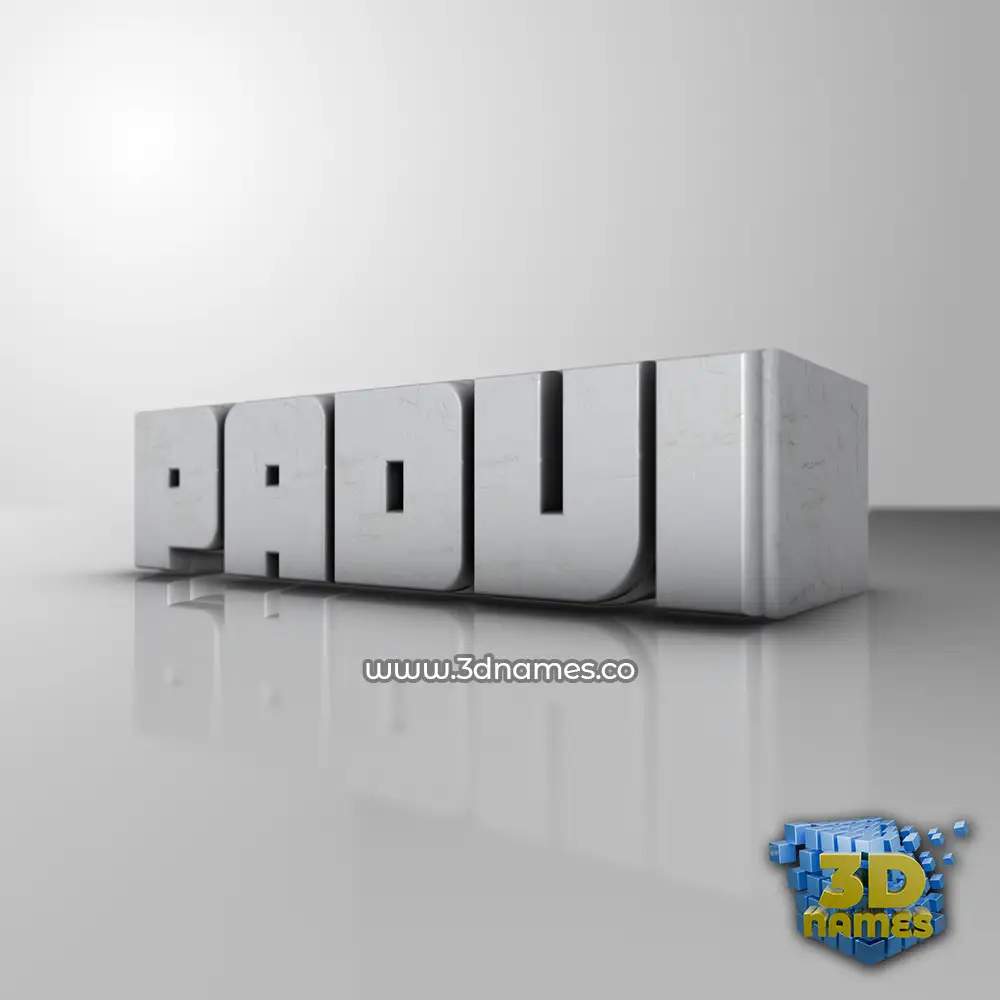 padvi in White Metro style - 3D name wallpaper