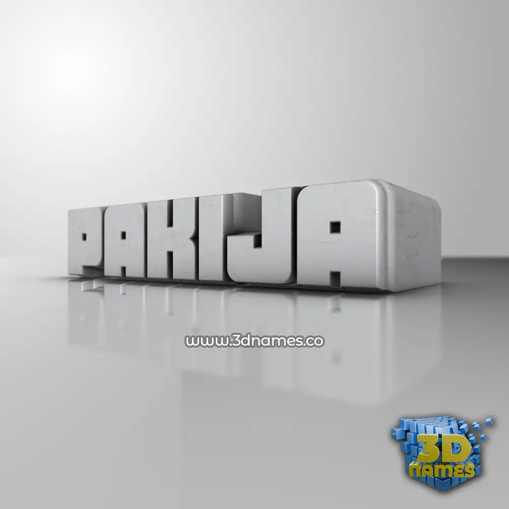 pakija in White Metro style - 3D name wallpaper