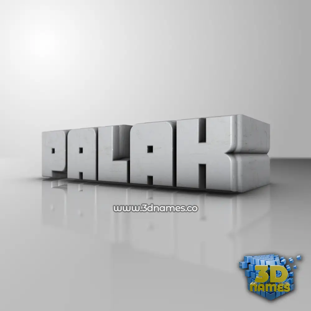 palak in White Metro style - 3D name wallpaper
