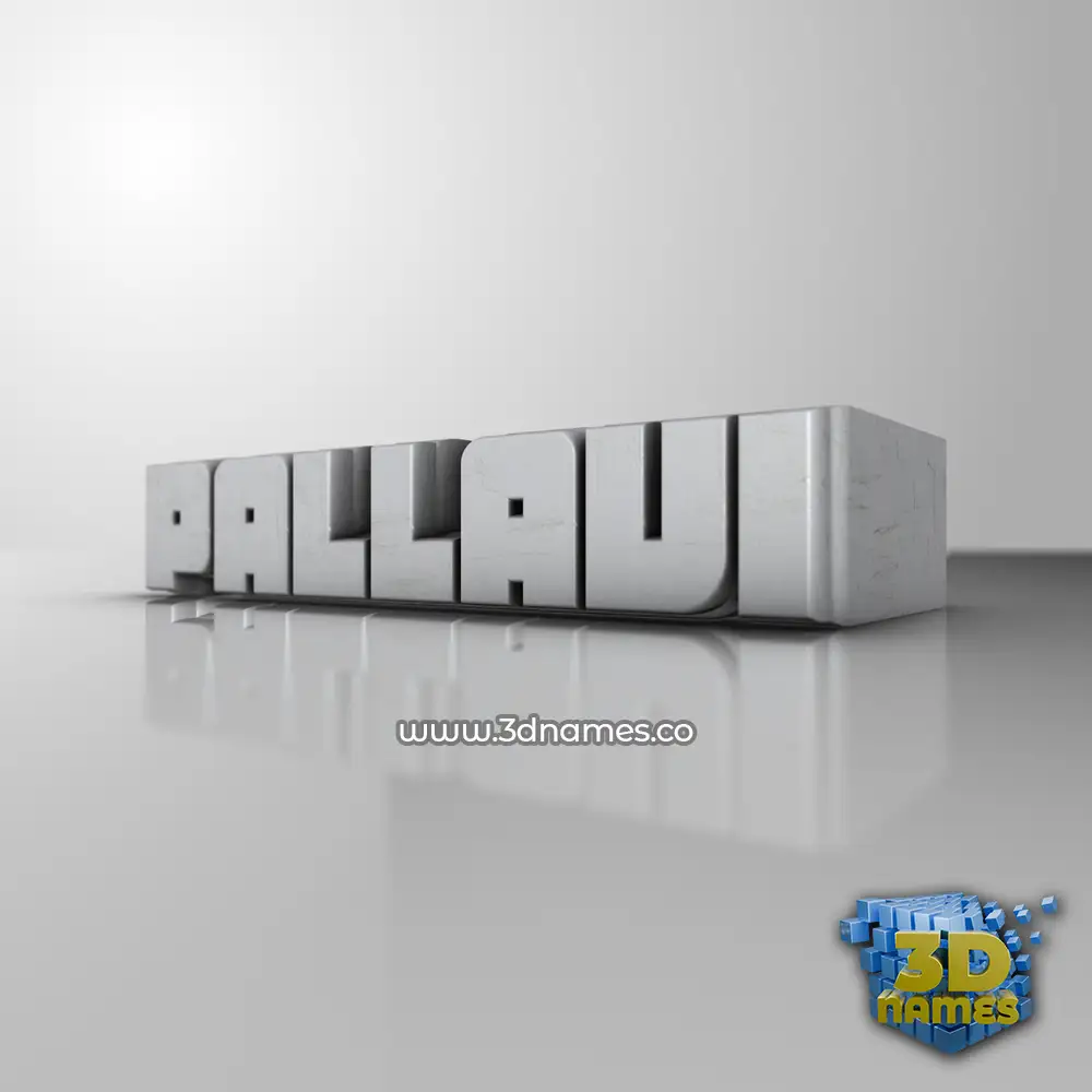 pallavi in White Metro style - 3D name wallpaper