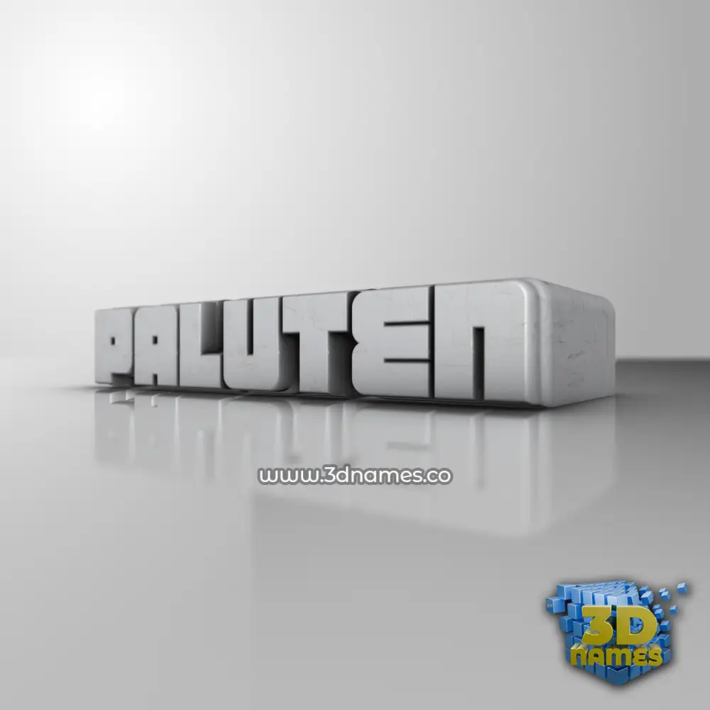 paluten in White Metro style - 3D name wallpaper