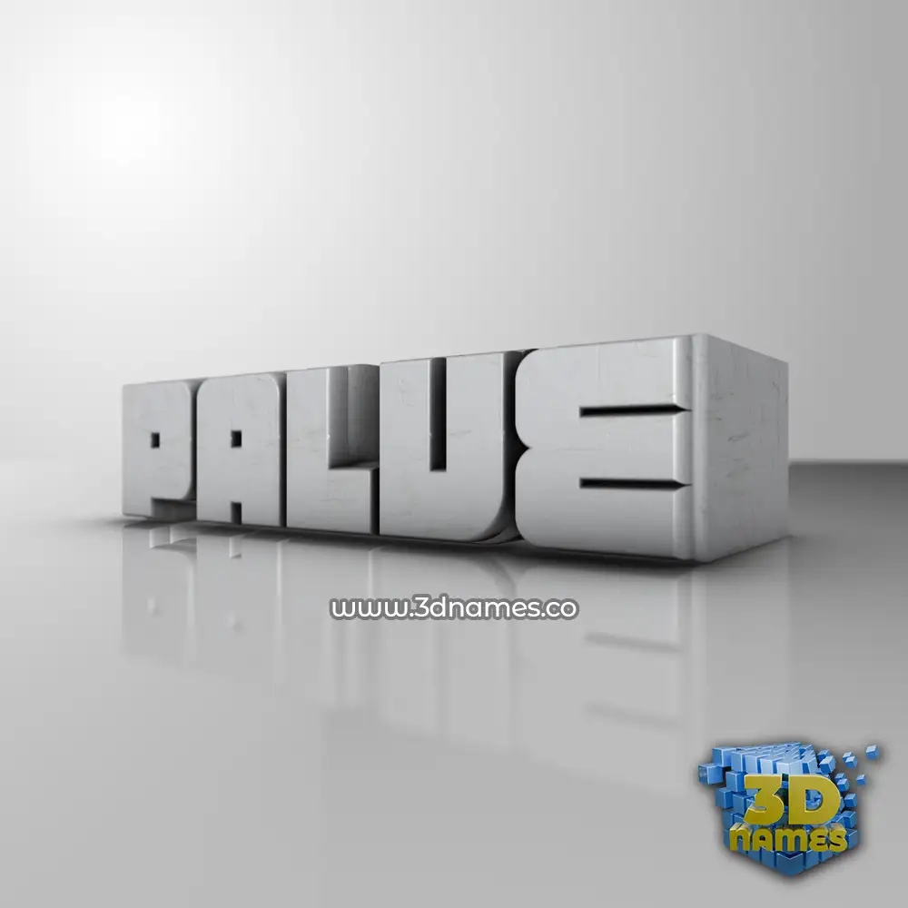 palve in White Metro style - 3D name wallpaper