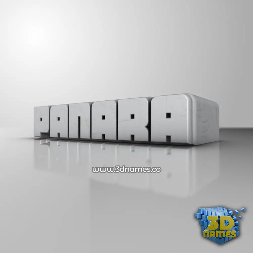 panara in White Metro style - 3D name wallpaper
