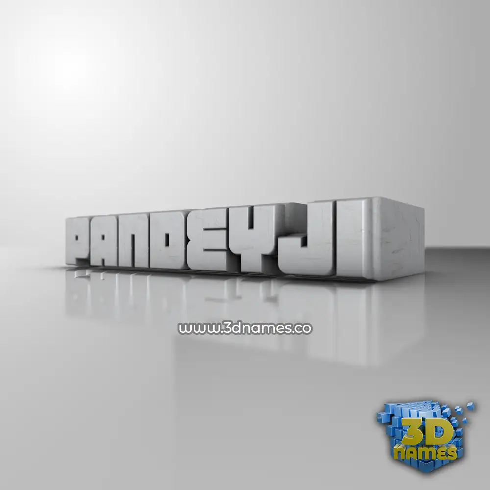 pandeyji in White Metro style - 3D name wallpaper