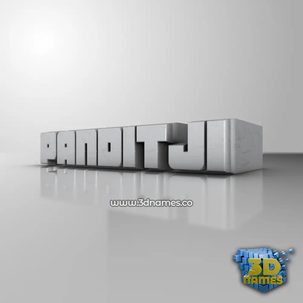 panditji in White Metro style - 3D name wallpaper