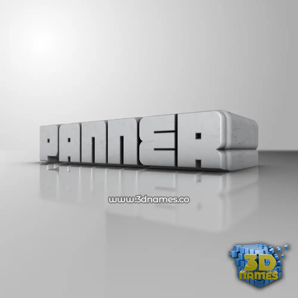 panner in White Metro style - 3D name wallpaper