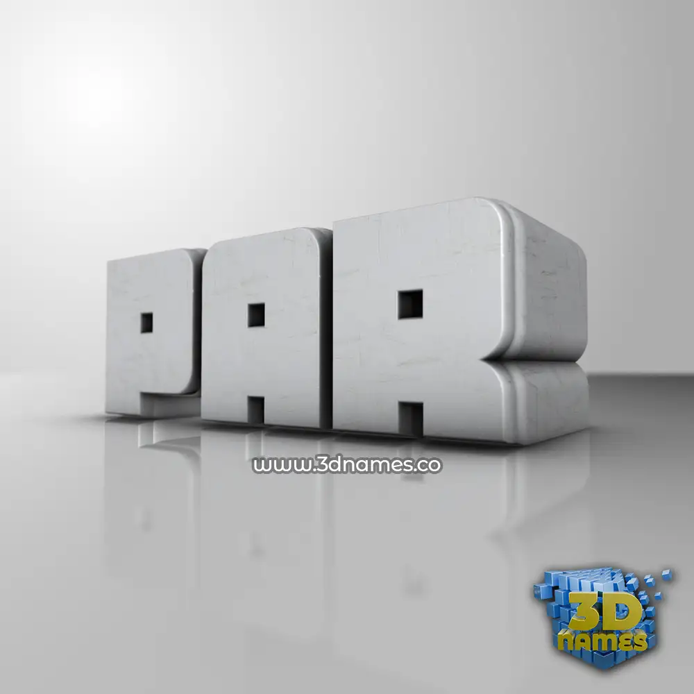par in White Metro style - 3D name wallpaper