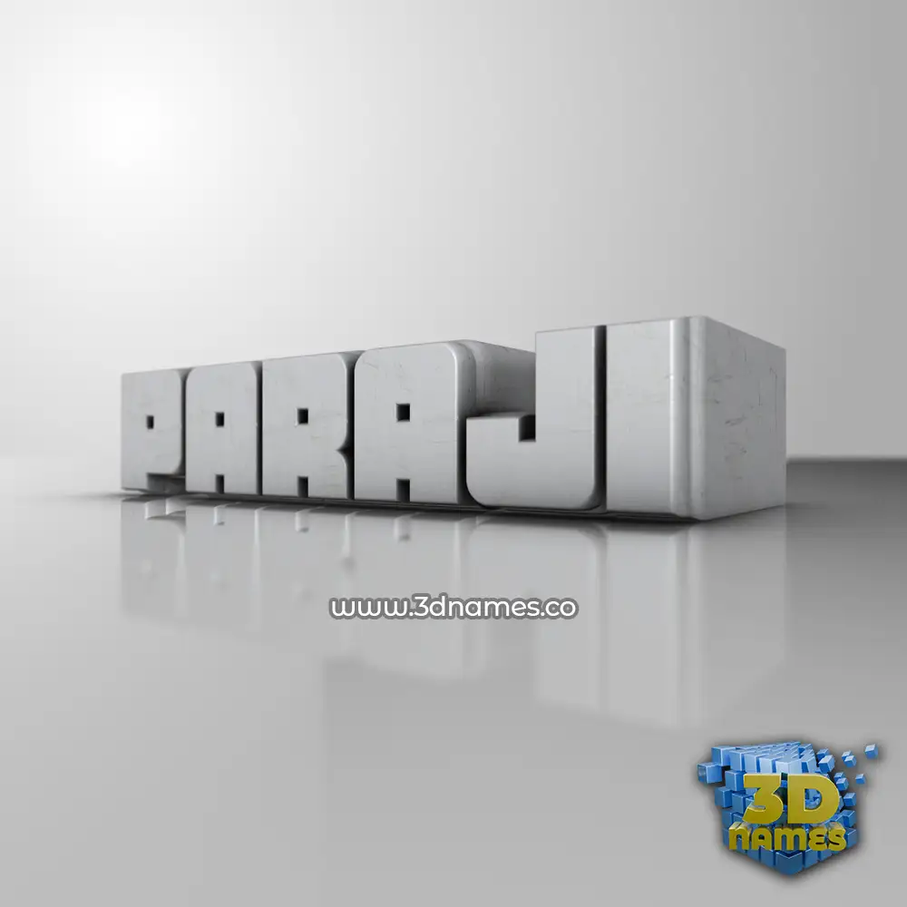 paraji in White Metro style - 3D name wallpaper