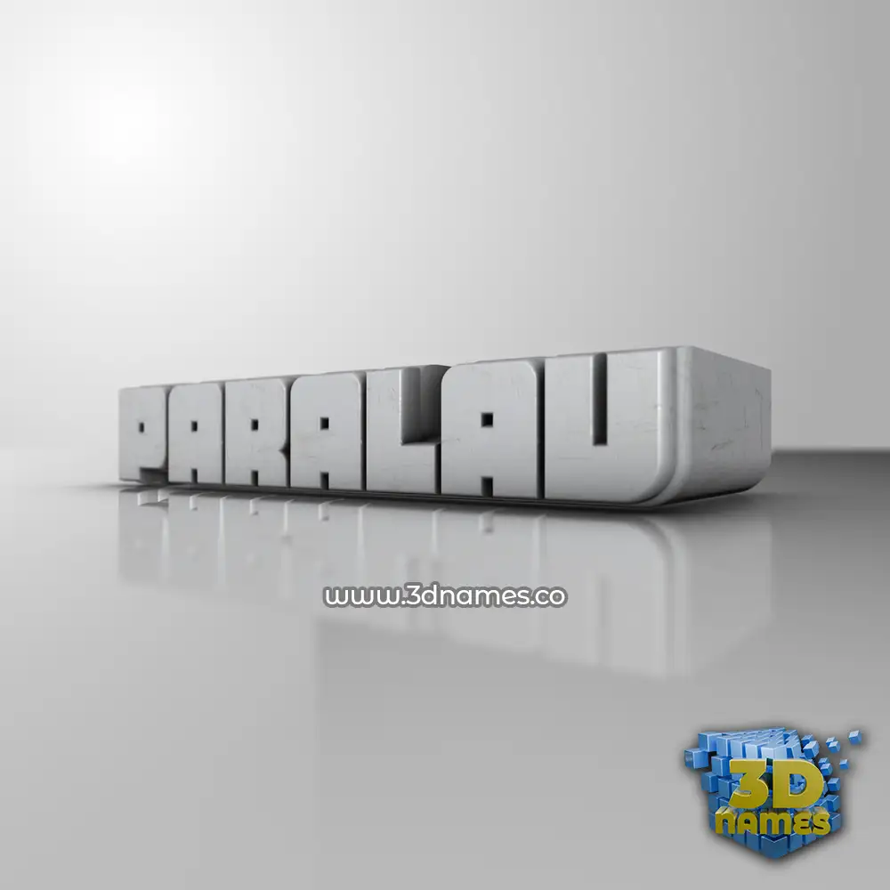 paralav in White Metro style - 3D name wallpaper