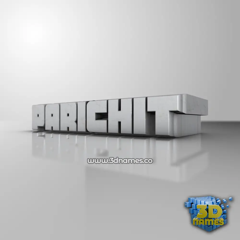 parichit in White Metro style - 3D name wallpaper