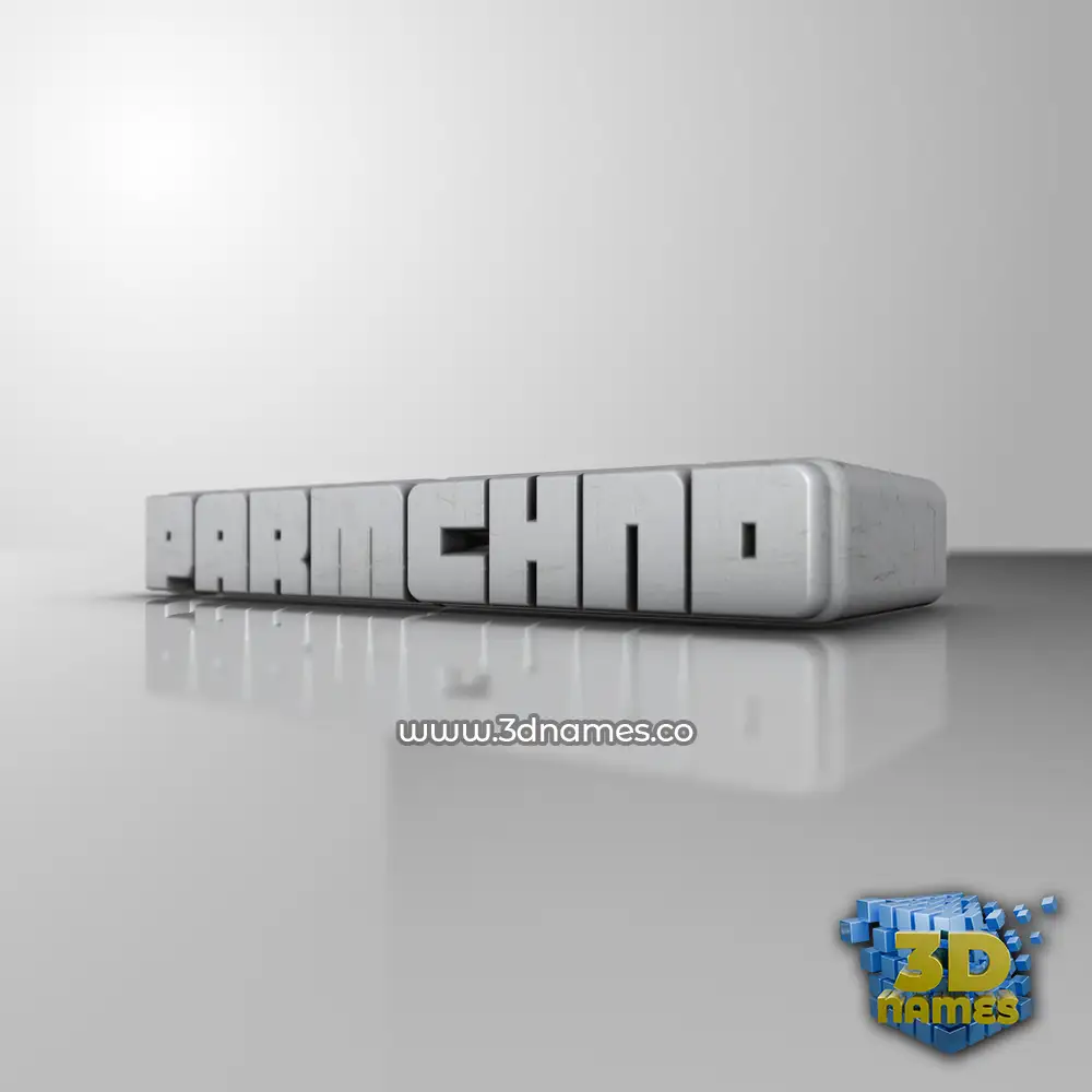 parmchnd in White Metro style - 3D name wallpaper