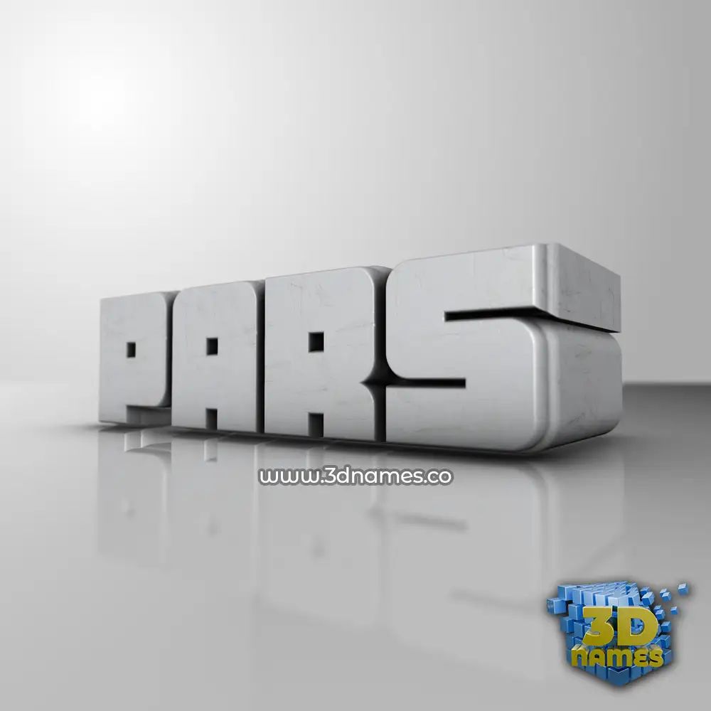 pars in White Metro style - 3D name wallpaper