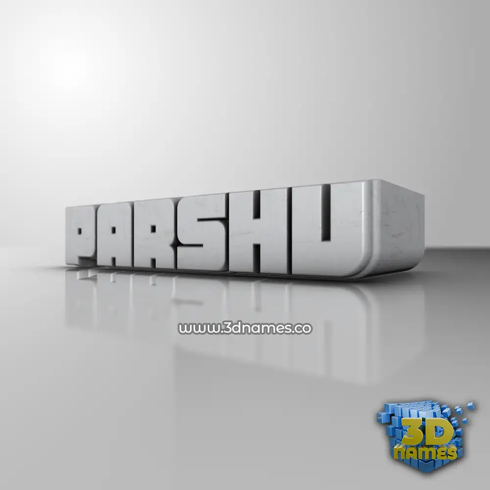 parshv in White Metro style - 3D name wallpaper