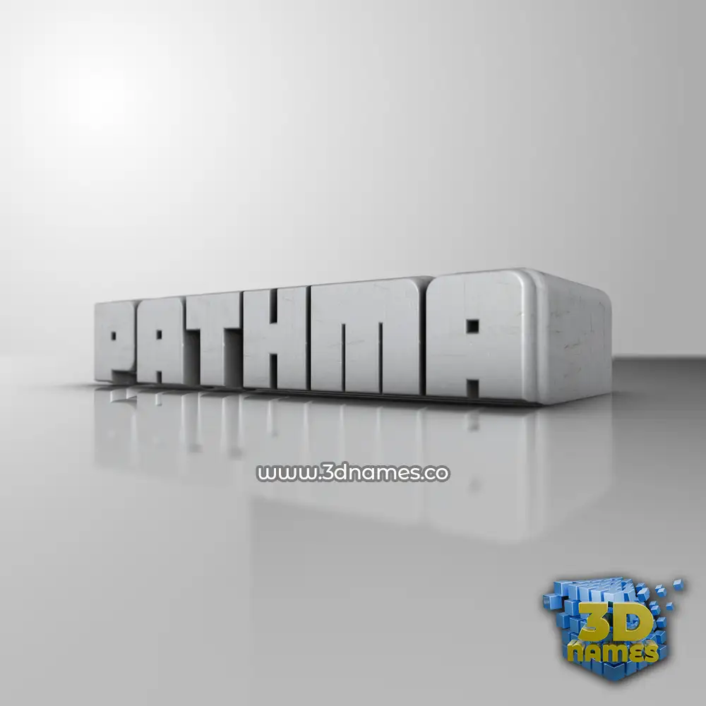 pathma in White Metro style - 3D name wallpaper