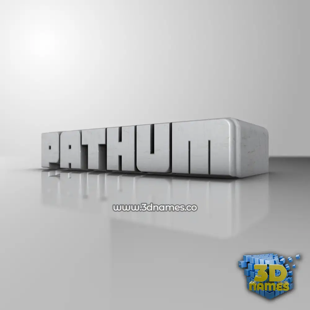 pathum in White Metro style - 3D name wallpaper