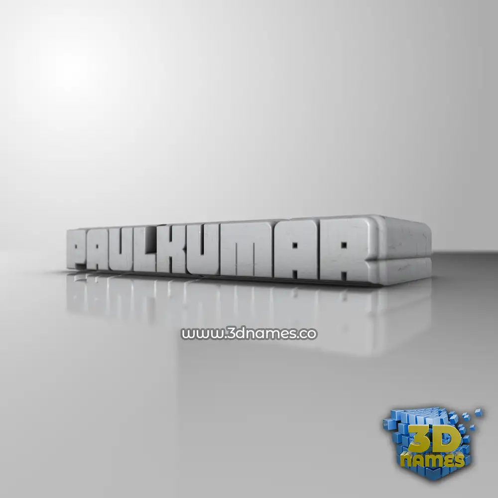 paulkumar in White Metro style - 3D name wallpaper