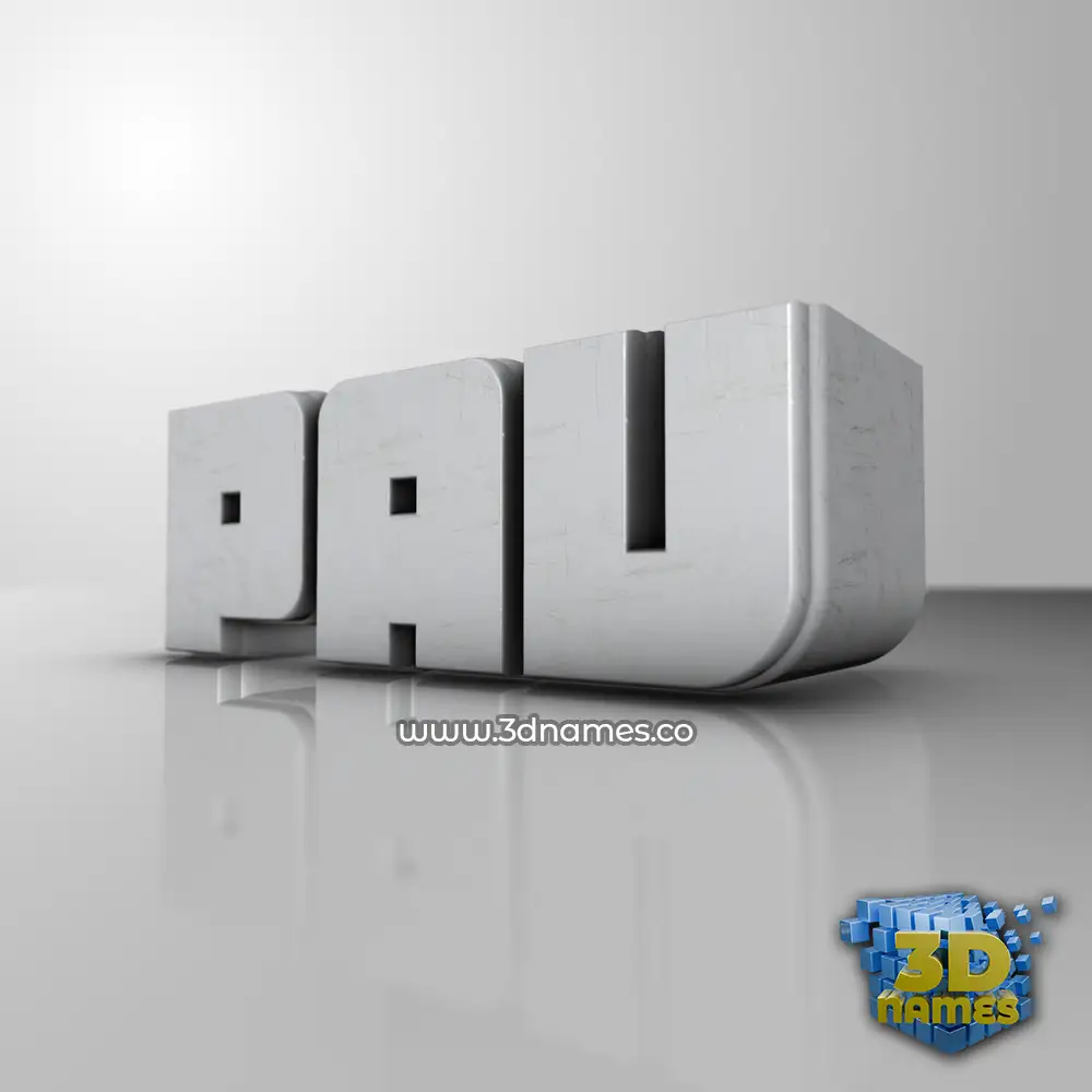 pav in White Metro style - 3D name wallpaper