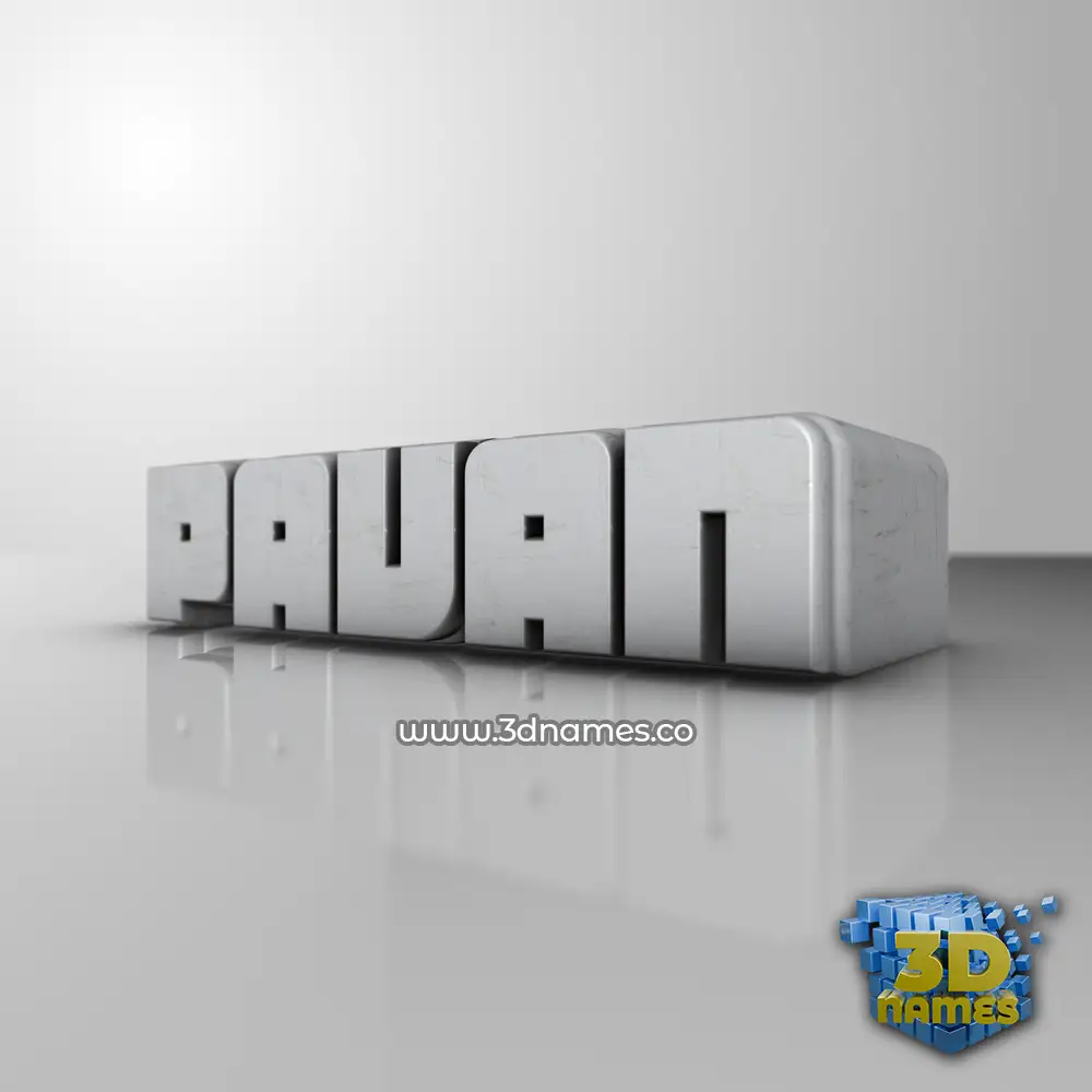 pavan in White Metro style - 3D name wallpaper