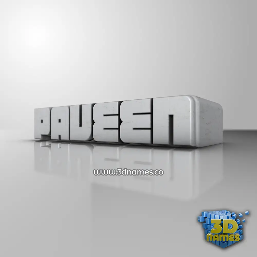 paveen in White Metro style - 3D name wallpaper