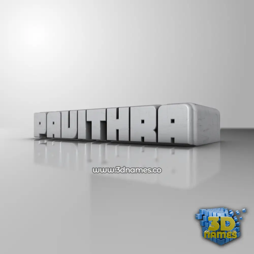 pavithra in White Metro style - 3D name wallpaper