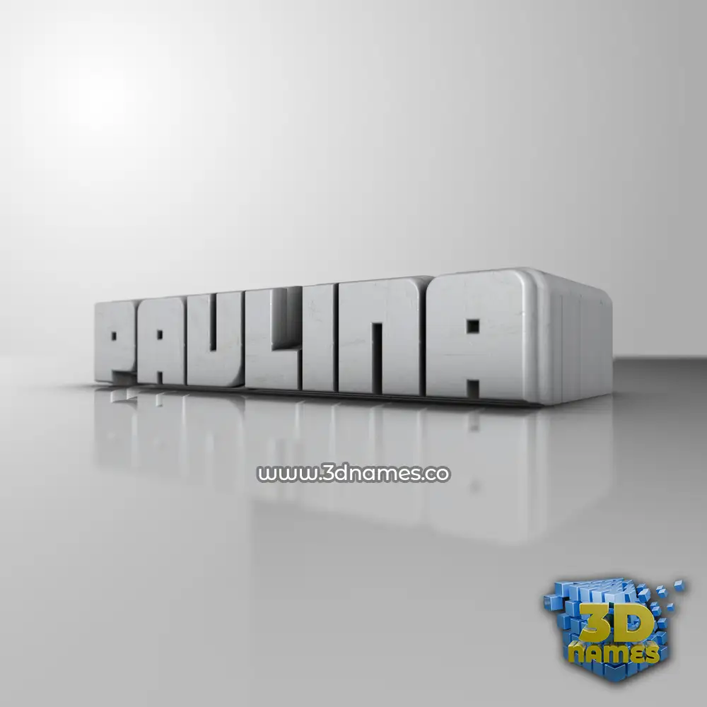 pavlina in White Metro style - 3D name wallpaper