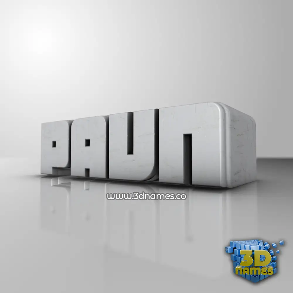 pavn in White Metro style - 3D name wallpaper