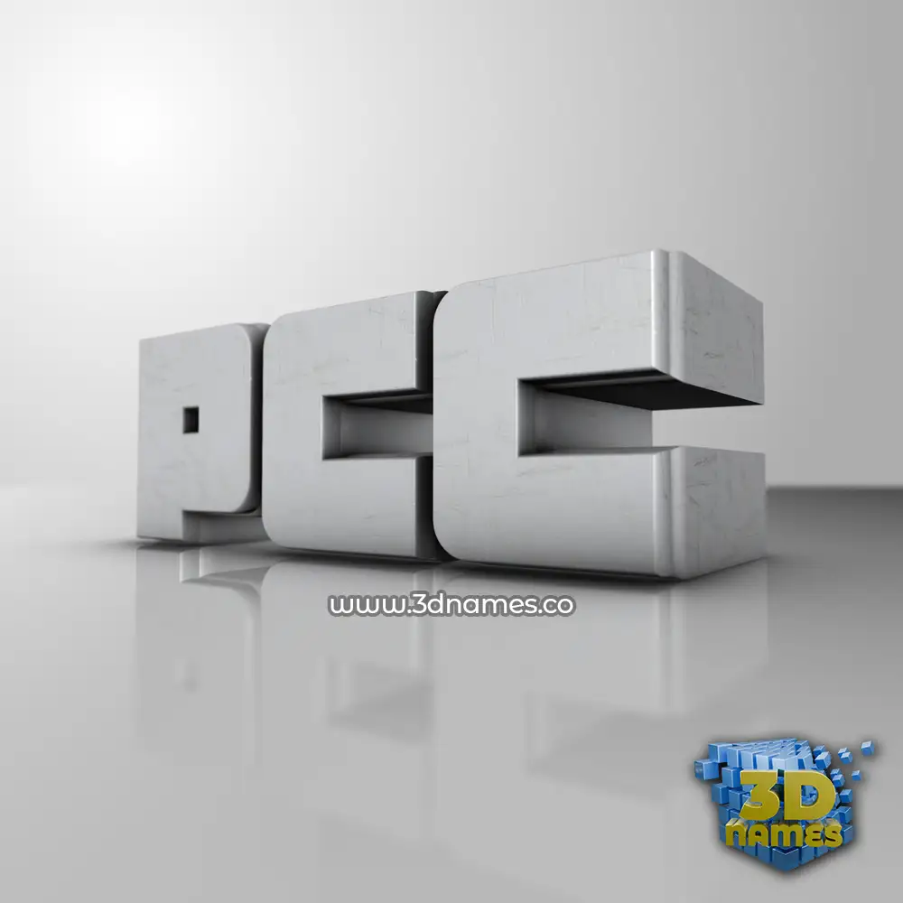 pcc in White Metro style - 3D name wallpaper