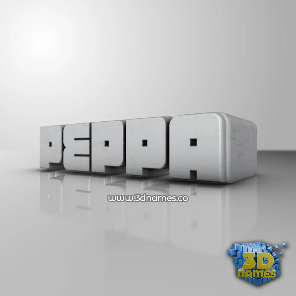 peppa in White Metro style - 3D name wallpaper