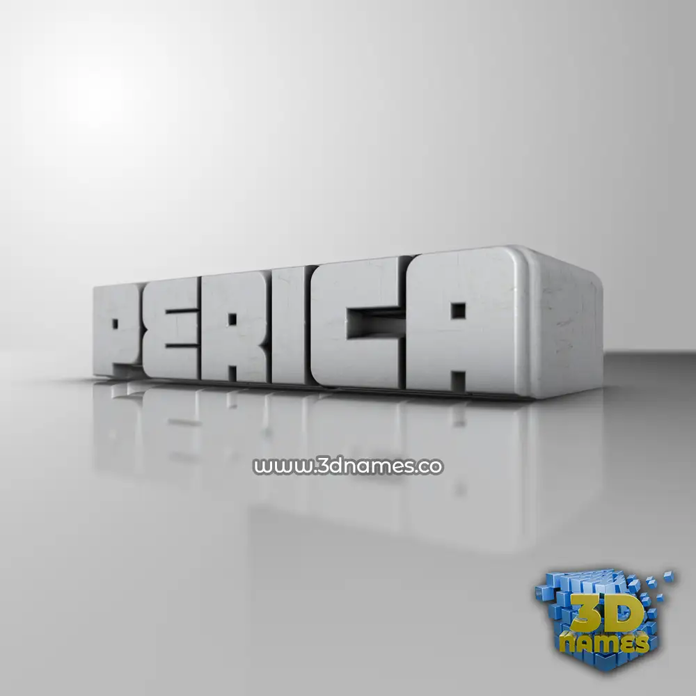 perica in White Metro style - 3D name wallpaper
