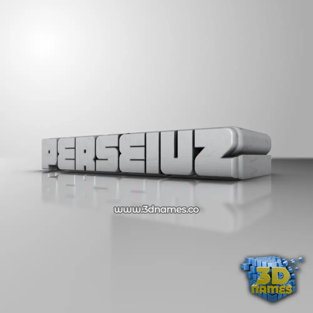 perseiuz in White Metro style - 3D name wallpaper