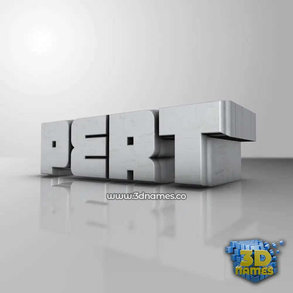 pert in White Metro style - 3D name wallpaper