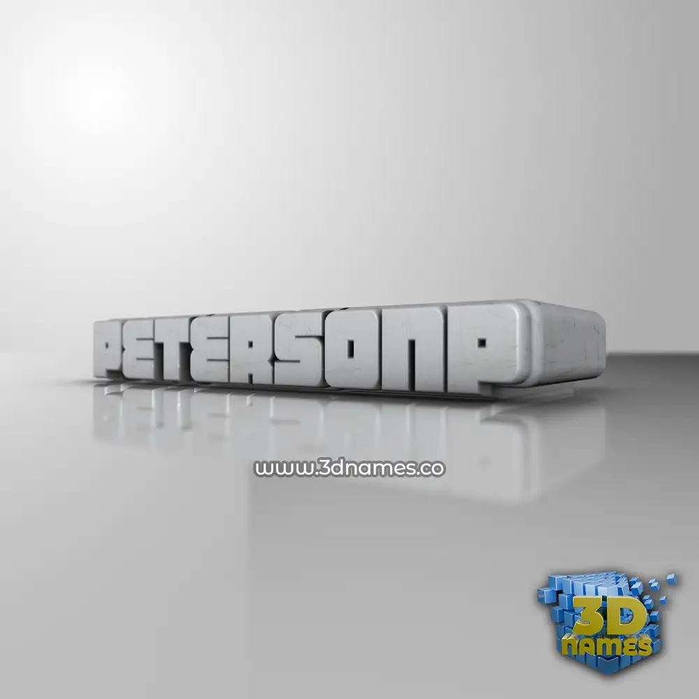 petersonp in White Metro style - 3D name wallpaper