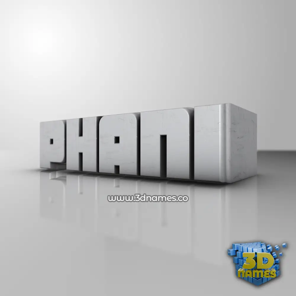 phani in White Metro style - 3D name wallpaper