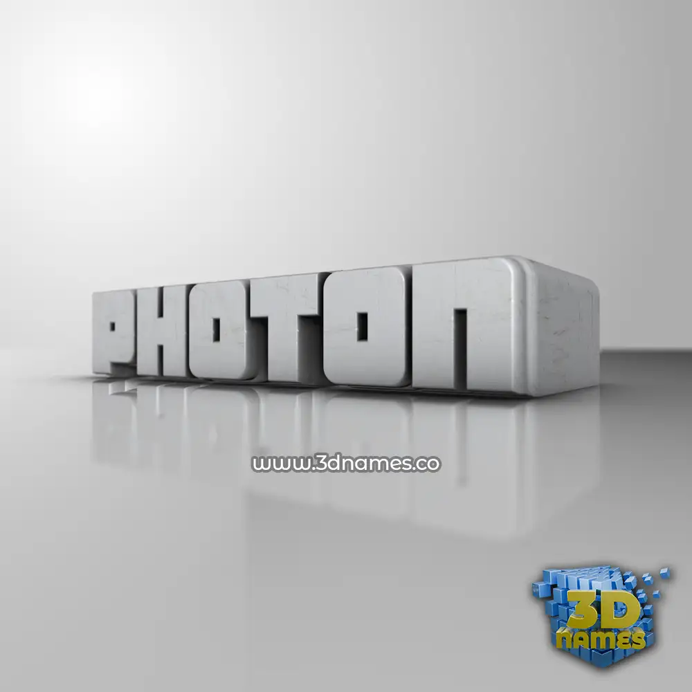 photon in White Metro style - 3D name wallpaper
