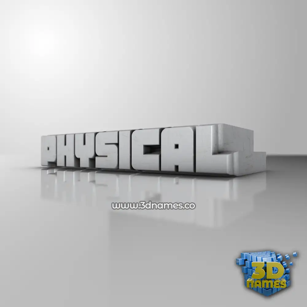 physical in White Metro style - 3D name wallpaper