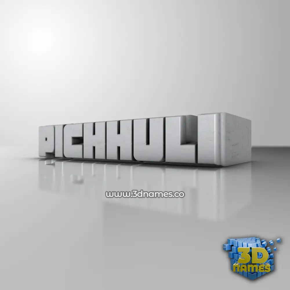 pichhuli in White Metro style - 3D name wallpaper