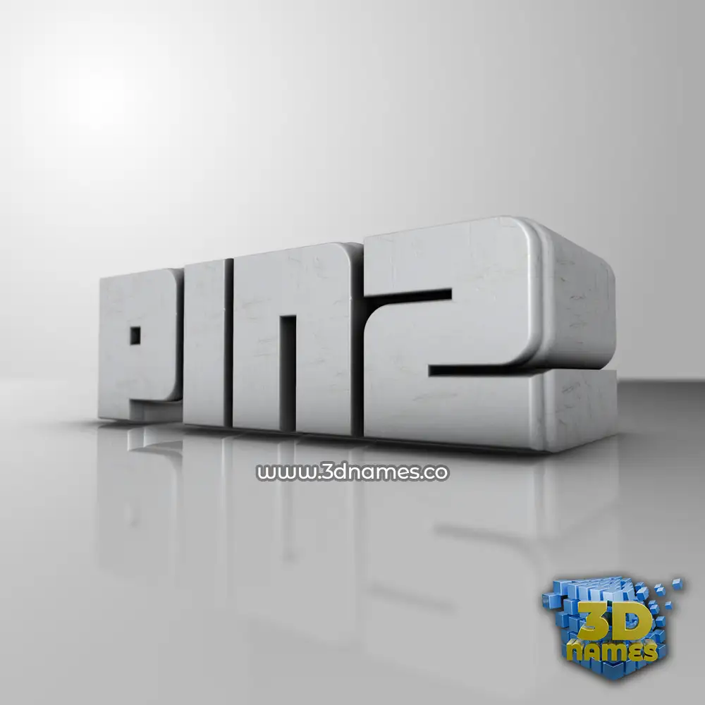 pin2 in White Metro style - 3D name wallpaper