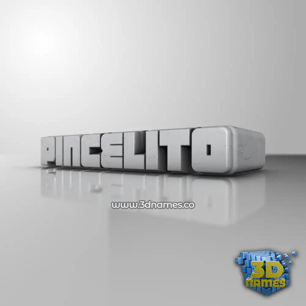 pincelito in White Metro style - 3D name wallpaper