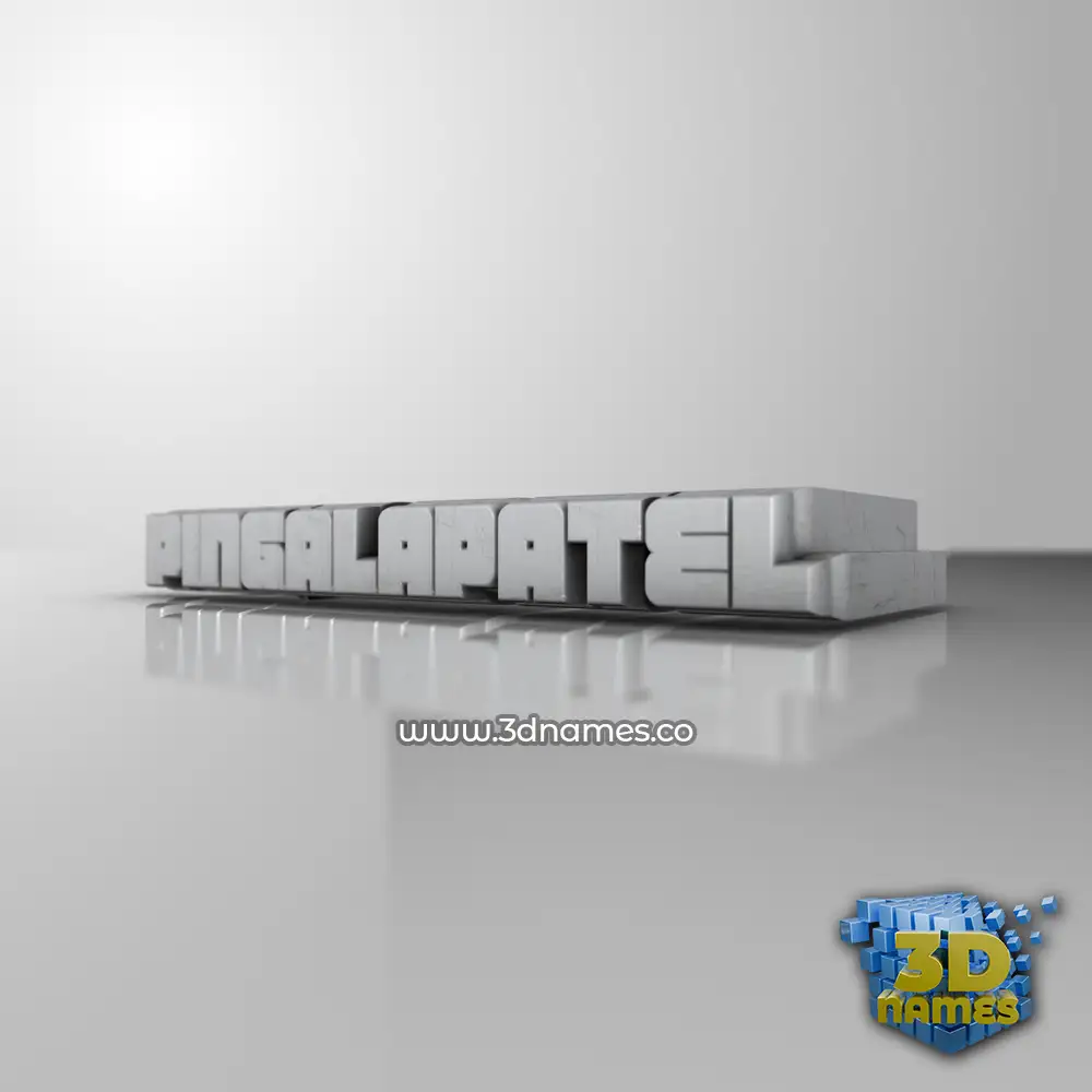 pingalapatel in White Metro style - 3D name wallpaper