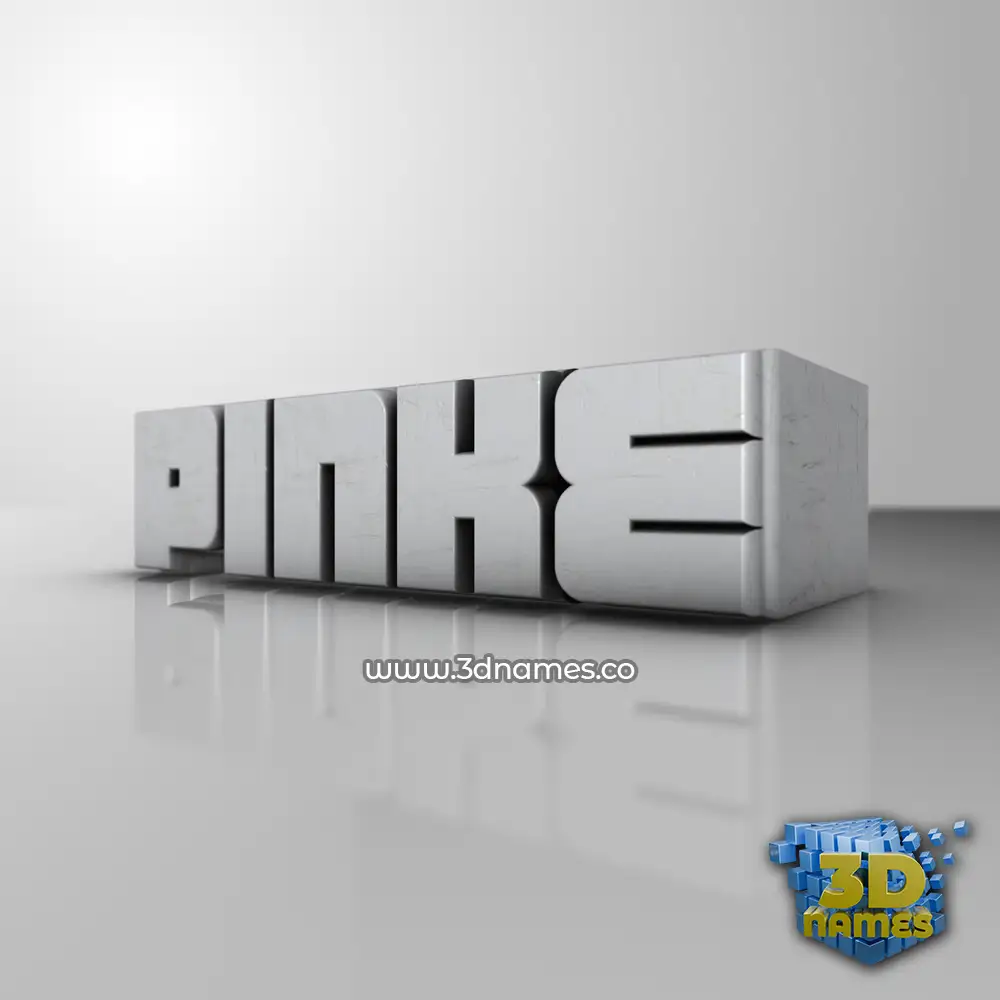 pinke in White Metro style - 3D name wallpaper