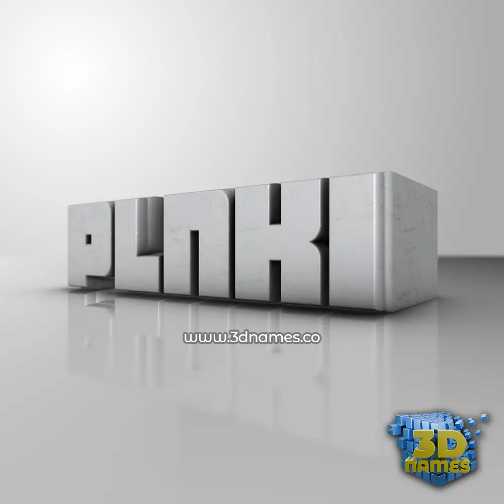 plnki in White Metro style - 3D name wallpaper
