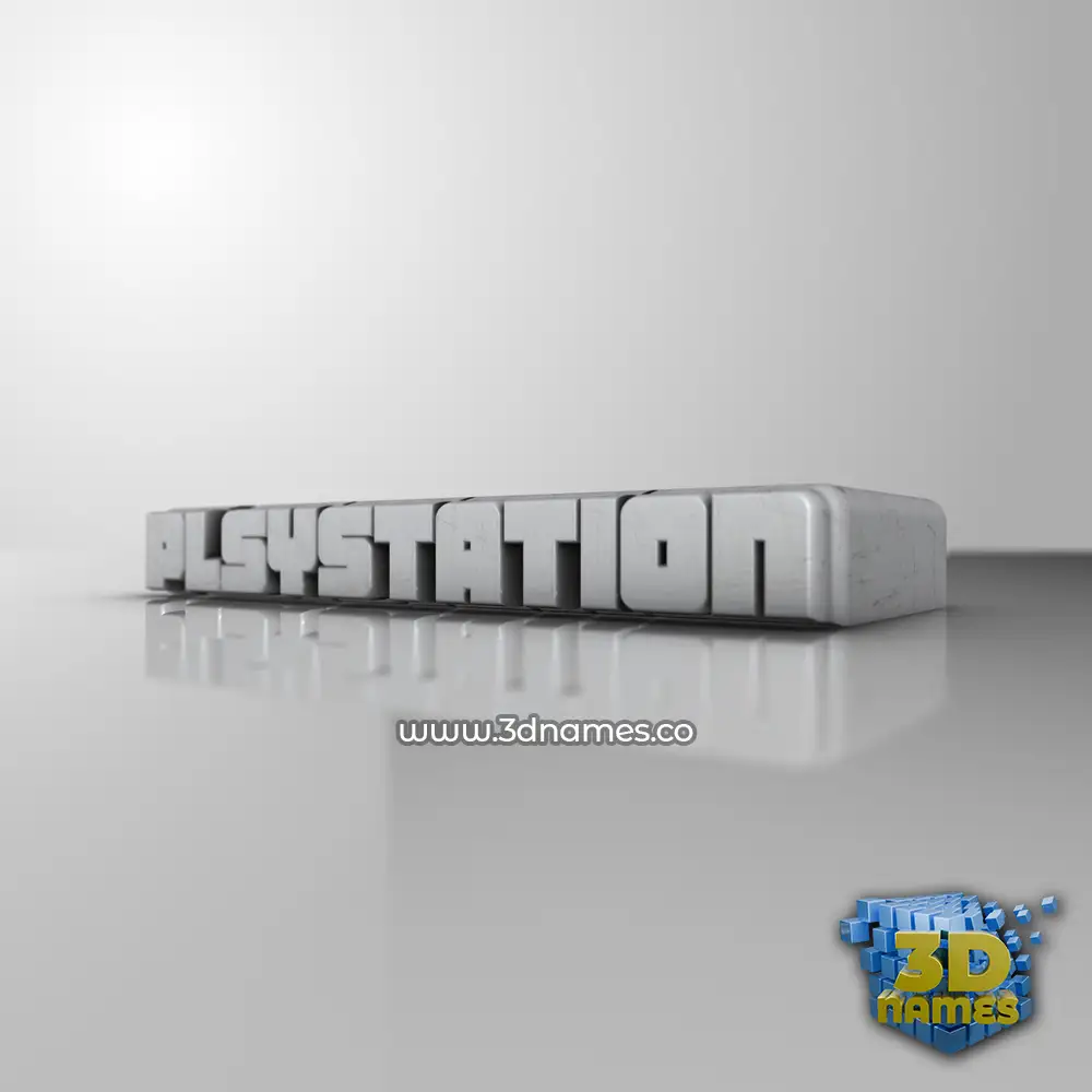 plsystation in White Metro style - 3D name wallpaper