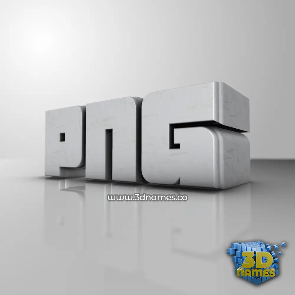png in White Metro style - 3D name wallpaper