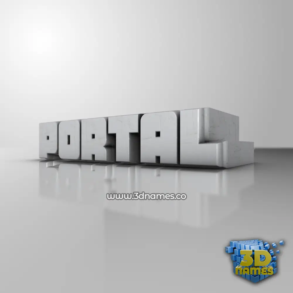 portal in White Metro style - 3D name wallpaper