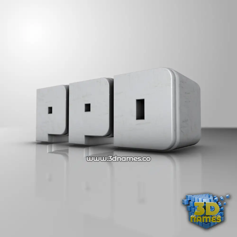 ppd in White Metro style - 3D name wallpaper
