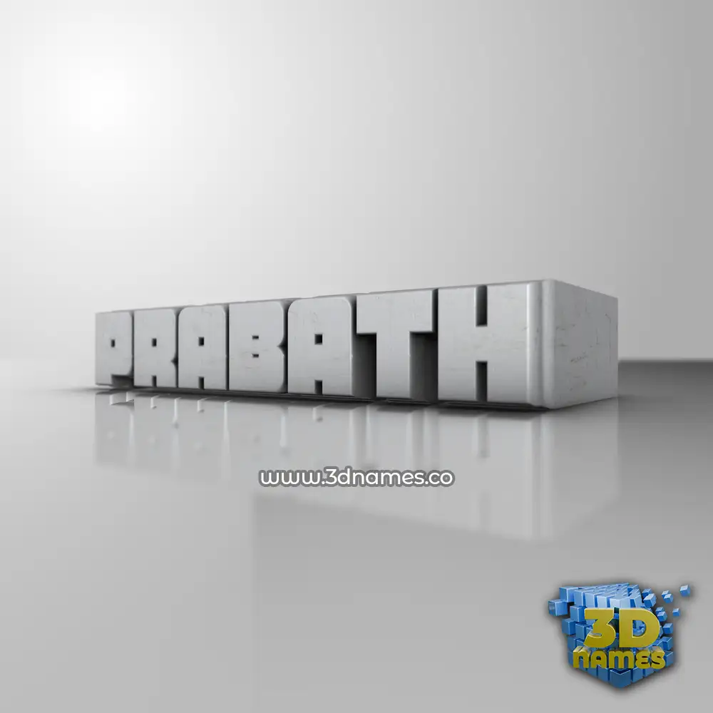 prabath in White Metro style - 3D name wallpaper