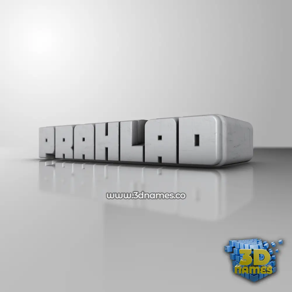 prahlad in White Metro style - 3D name wallpaper